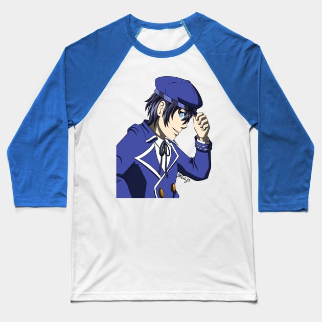 Naoto Shirogane Baseball T-Shirt by Sara Knite